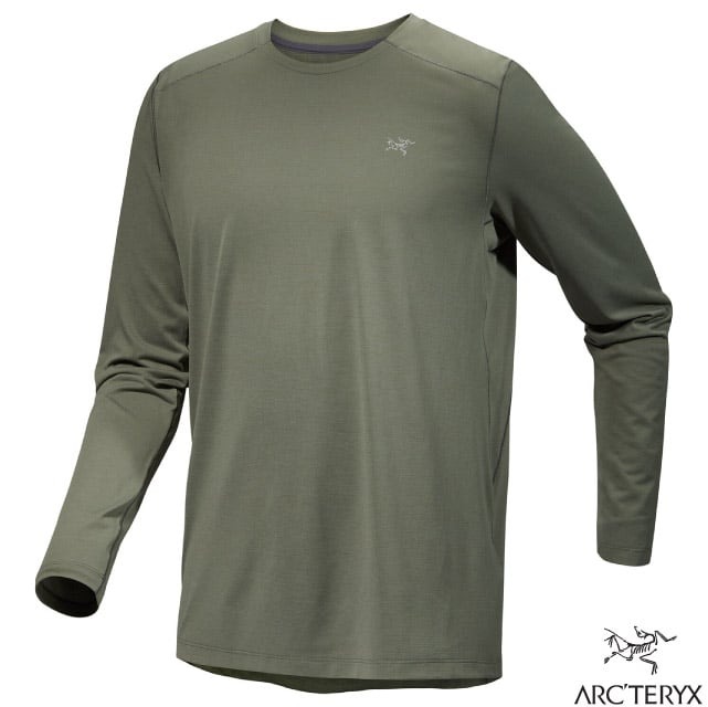 【ARCTERYX 始祖鳥】男 Cormac 快乾長袖圓領衫.T恤.休閒衫.運動上衣/X000007665 糧草雜綠II✿30E010